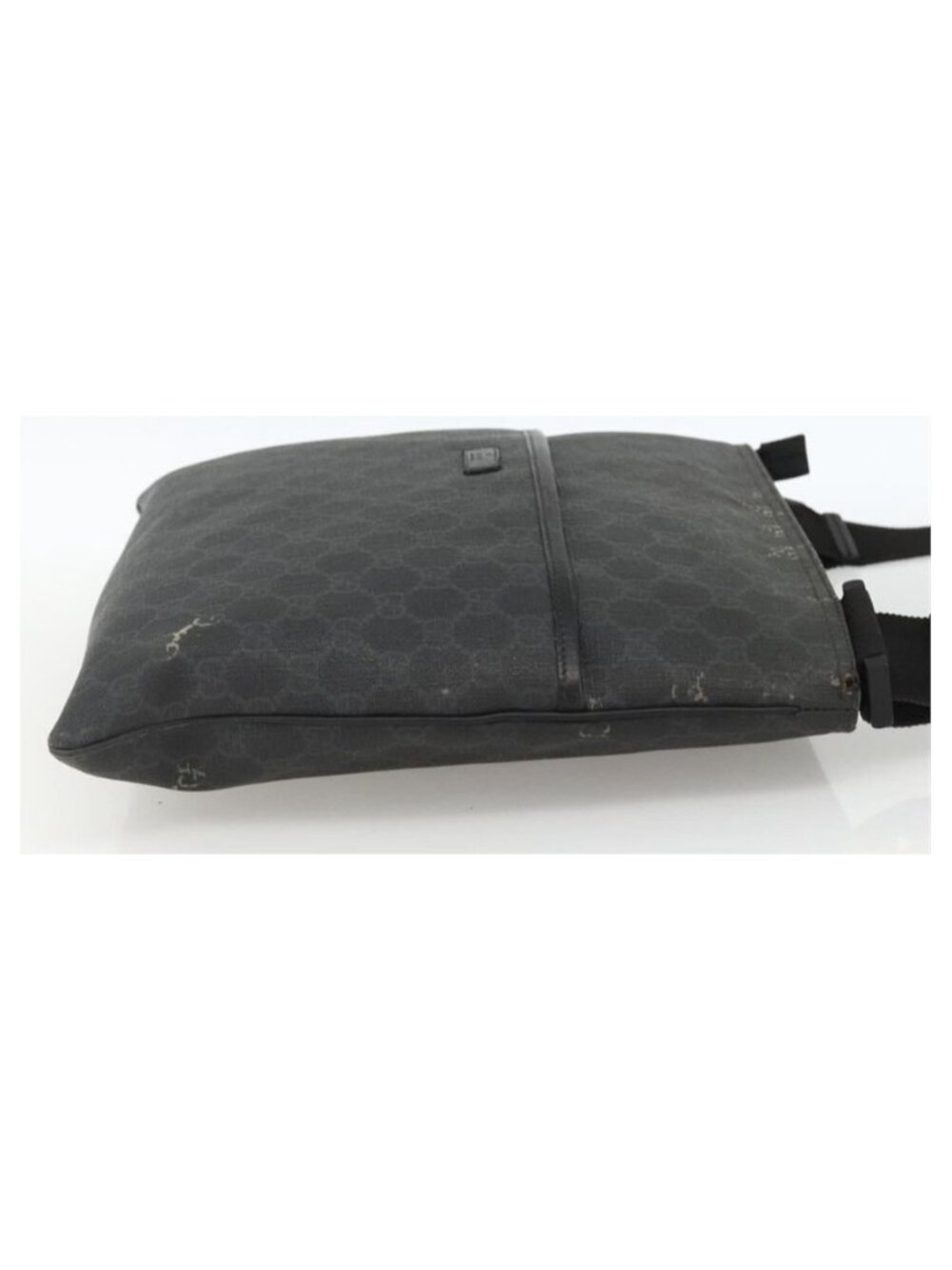 Authentic GUCCI GG Supreme Shoulder Bag PVC Black Silver 162904 - Picture 8 of 16